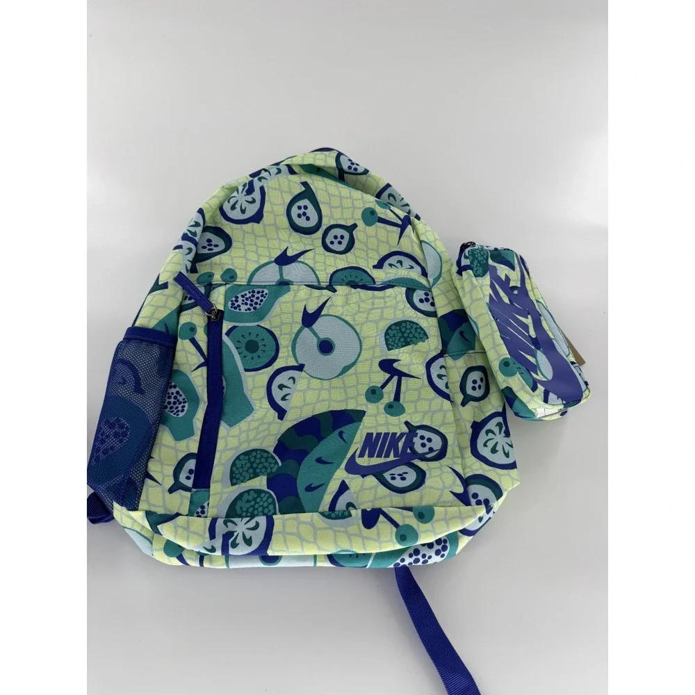 Nike Elemental Big Kids 20L Backpack w/Pencil Case HM6895-701 Green Blue Fruit